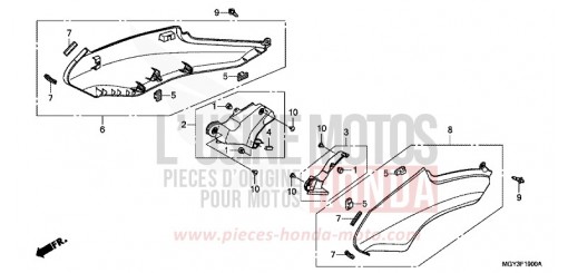 COUVERCLE LATERAL VFR800XB de 2011